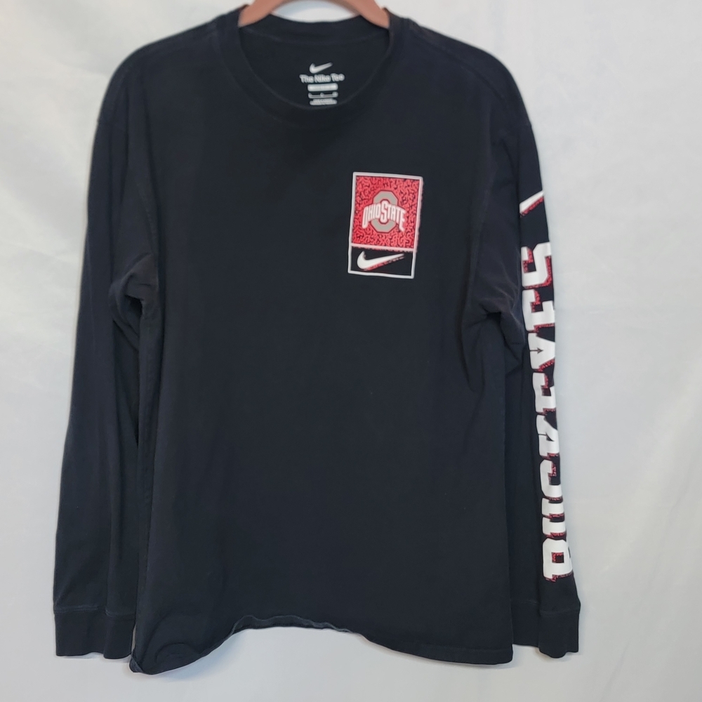 Nike Ohio State Buckeyes Black Long Sleeve Men's Tee Size Small (Loose Fit) - Picture 1 of 9